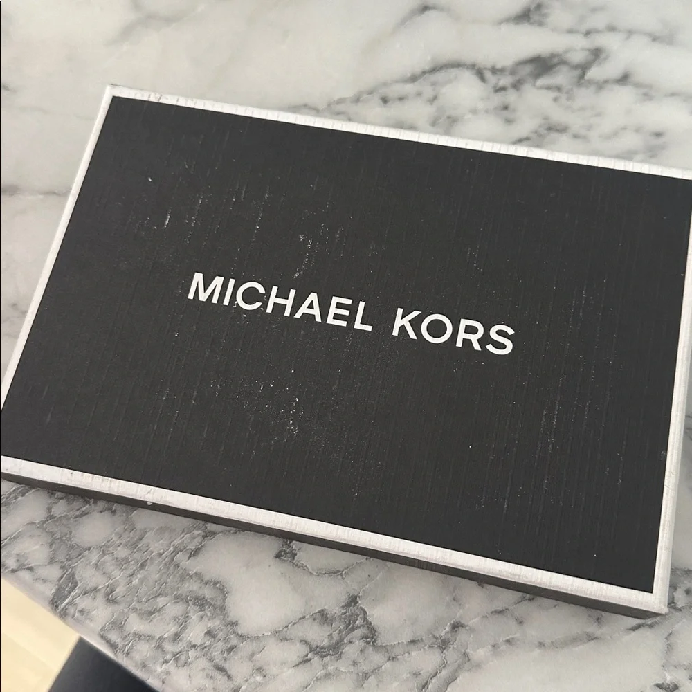 NWT Michael Kors Textured Black Card Holder and Keychain